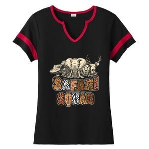 Cool Safari Squad African Family Summer Vacation Meaningful Gift Ladies Halftime Notch Neck Tee