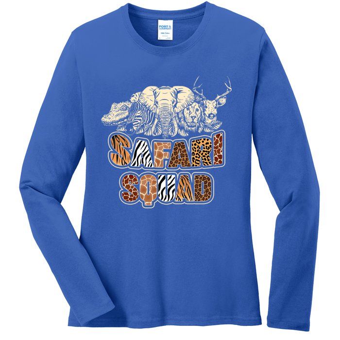 Cool Safari Squad African Family Summer Vacation Meaningful Gift Ladies Long Sleeve Shirt