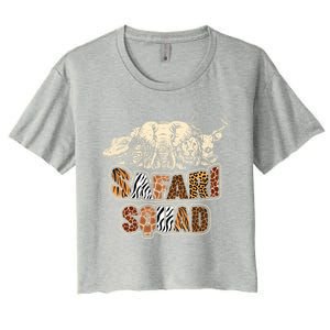 Cool Safari Squad African Family Summer Vacation Meaningful Gift Women's Crop Top Tee