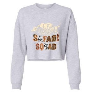 Cool Safari Squad African Family Summer Vacation Meaningful Gift Cropped Pullover Crew