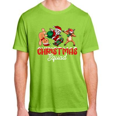 Christmas Squad Skateboard Santa Gingerbread Dancing Meaningful Gift Adult ChromaSoft Performance T-Shirt