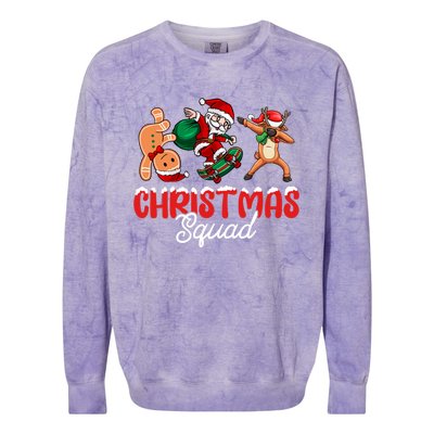 Christmas Squad Skateboard Santa Gingerbread Dancing Meaningful Gift Colorblast Crewneck Sweatshirt