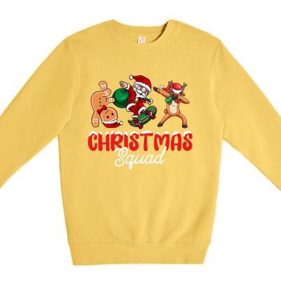 Christmas Squad Skateboard Santa Gingerbread Dancing Meaningful Gift Premium Crewneck Sweatshirt