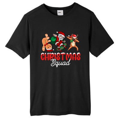 Christmas Squad Skateboard Santa Gingerbread Dancing Meaningful Gift Tall Fusion ChromaSoft Performance T-Shirt