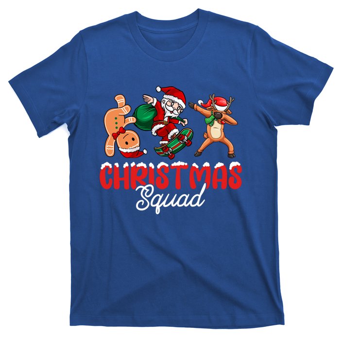 Christmas Squad Skateboard Santa Gingerbread Dancing Meaningful Gift T-Shirt