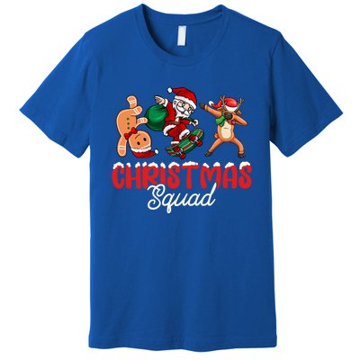 Christmas Squad Skateboard Santa Gingerbread Dancing Meaningful Gift Premium T-Shirt