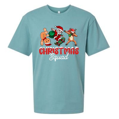 Christmas Squad Skateboard Santa Gingerbread Dancing Meaningful Gift Sueded Cloud Jersey T-Shirt