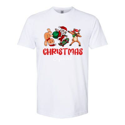 Christmas Squad Skateboard Santa Gingerbread Dancing Meaningful Gift Softstyle CVC T-Shirt