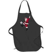 Christmas Santa Soccer Shirts Soccer Lover And Santa Lover TShirt Full-Length Apron With Pockets