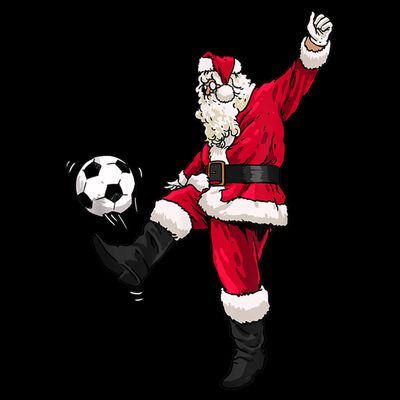 Christmas Santa Soccer Shirts Soccer Lover And Santa Lover TShirt T-Shirt
