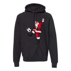 Christmas Santa Soccer Shirts Soccer Lover And Santa Lover TShirt Premium Hoodie