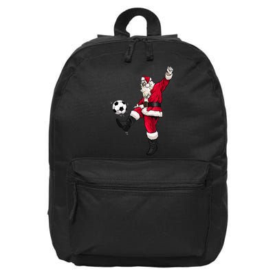 Christmas Santa Soccer Shirts Soccer Lover And Santa Lover TShirt 16 in Basic Backpack
