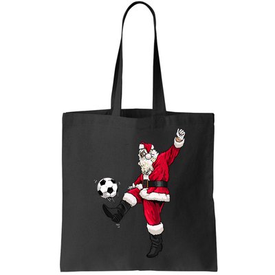 Christmas Santa Soccer Shirts Soccer Lover And Santa Lover TShirt Bag