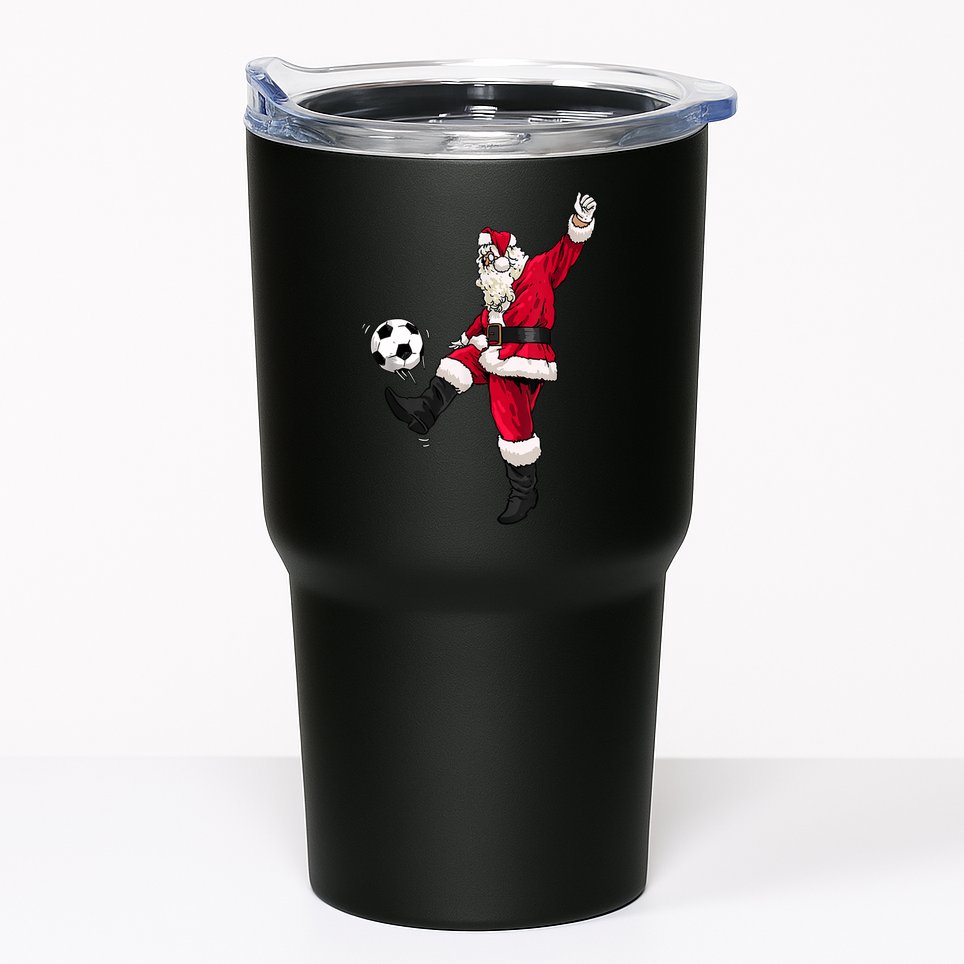 Christmas Santa Soccer Shirts Soccer Lover And Santa Lover TShirt Tumbler