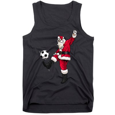 Christmas Santa Soccer Shirts Soccer Lover And Santa Lover TShirt Tank Top