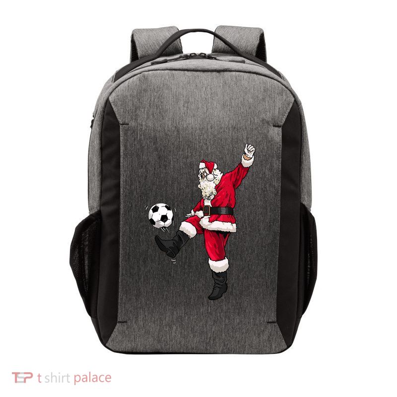 Christmas Santa Soccer Shirts Soccer Lover And Santa Lover TShirt Vector Backpack