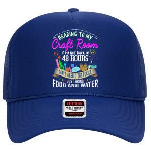 Crafty Scrapbooking Scrapbook Lover Gift High Crown Mesh Back Trucker Hat