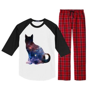  Cat Silhouette Supernova In Galaxy Scifi Space Raglan Sleeve Pajama Set