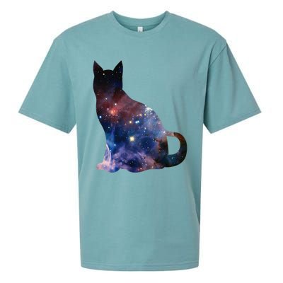  Cat Silhouette Supernova In Galaxy Scifi Space Sueded Cloud Jersey T-Shirt