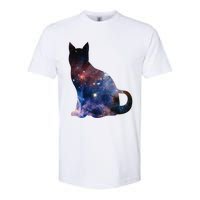  Cat Silhouette Supernova In Galaxy Scifi Space Softstyle CVC T-Shirt