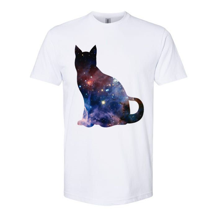  Cat Silhouette Supernova In Galaxy Scifi Space Softstyle CVC T-Shirt