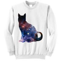  Cat Silhouette Supernova In Galaxy Scifi Space Sweatshirt