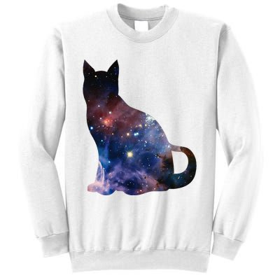  Cat Silhouette Supernova In Galaxy Scifi Space Sweatshirt