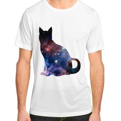  Cat Silhouette Supernova In Galaxy Scifi Space Adult ChromaSoft Performance T-Shirt