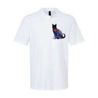  Cat Silhouette Supernova In Galaxy Scifi Space Softstyle Adult Sport Polo