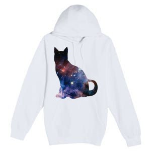  Cat Silhouette Supernova In Galaxy Scifi Space Premium Pullover Hoodie