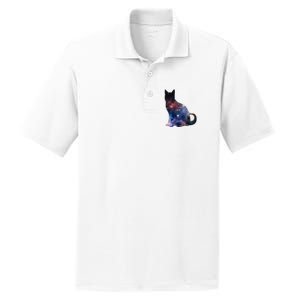  Cat Silhouette Supernova In Galaxy Scifi Space PosiCharge RacerMesh Polo