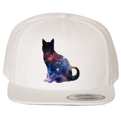  Cat Silhouette Supernova In Galaxy Scifi Space Wool Snapback Cap