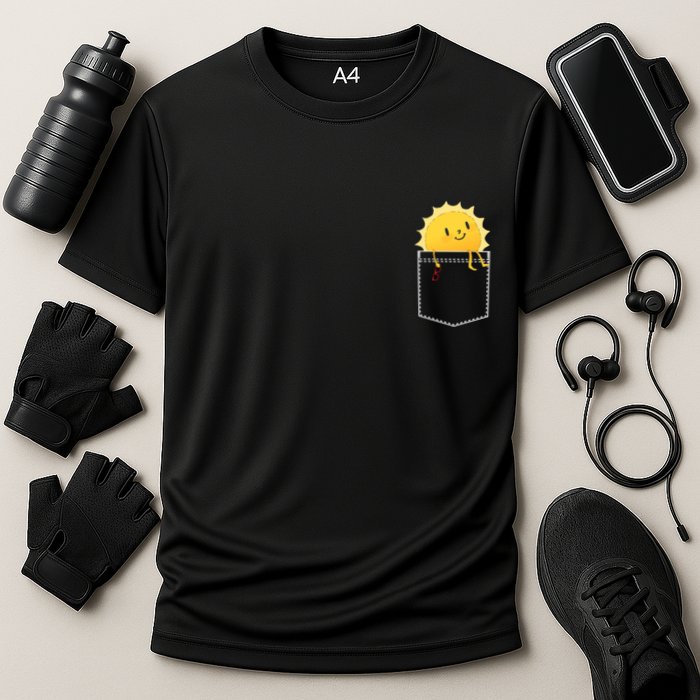 Cool Sunshine Sunny Pocket Design Cooling Performance Crew T-Shirt