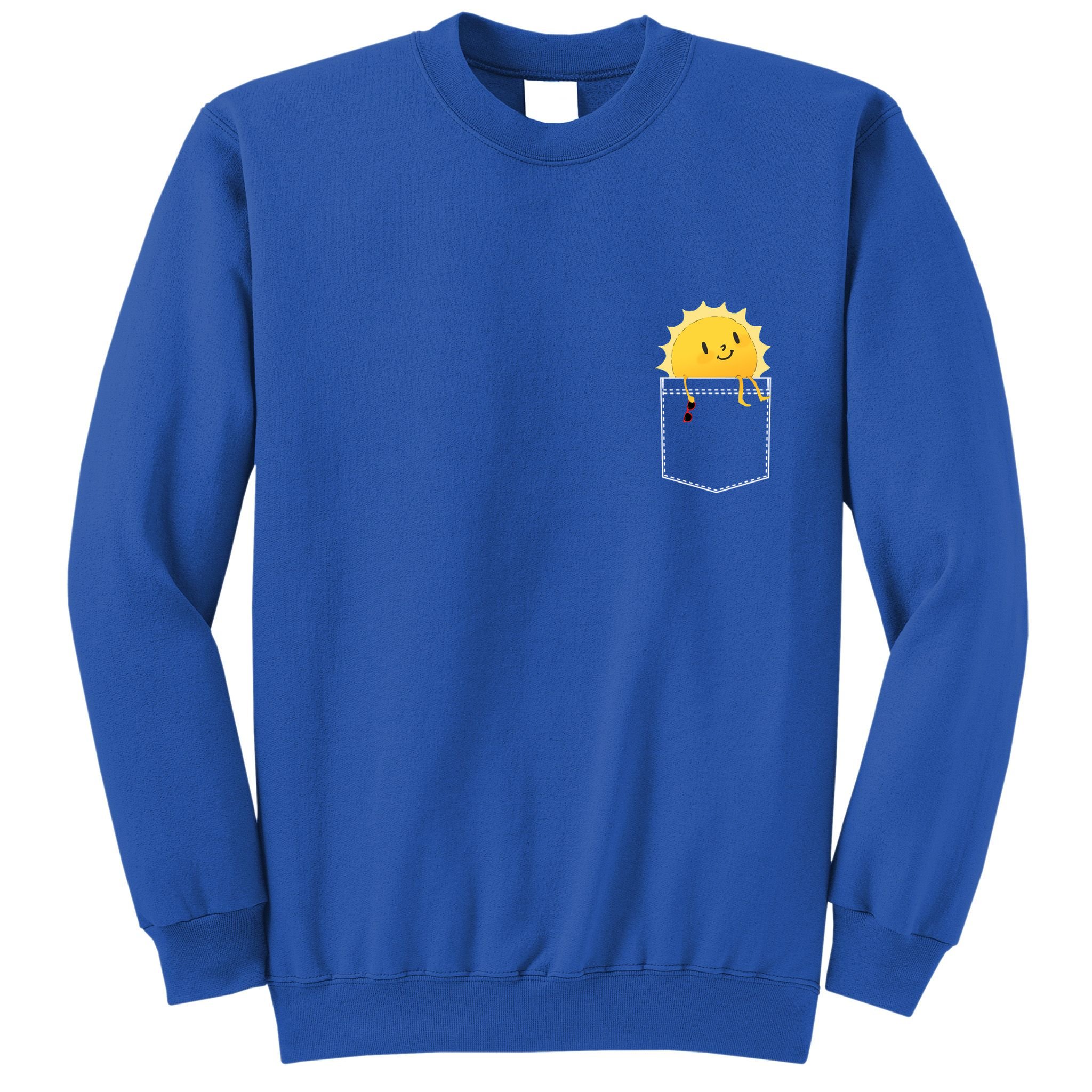 Cool Sunshine Sunny Pocket Design Sweatshirt