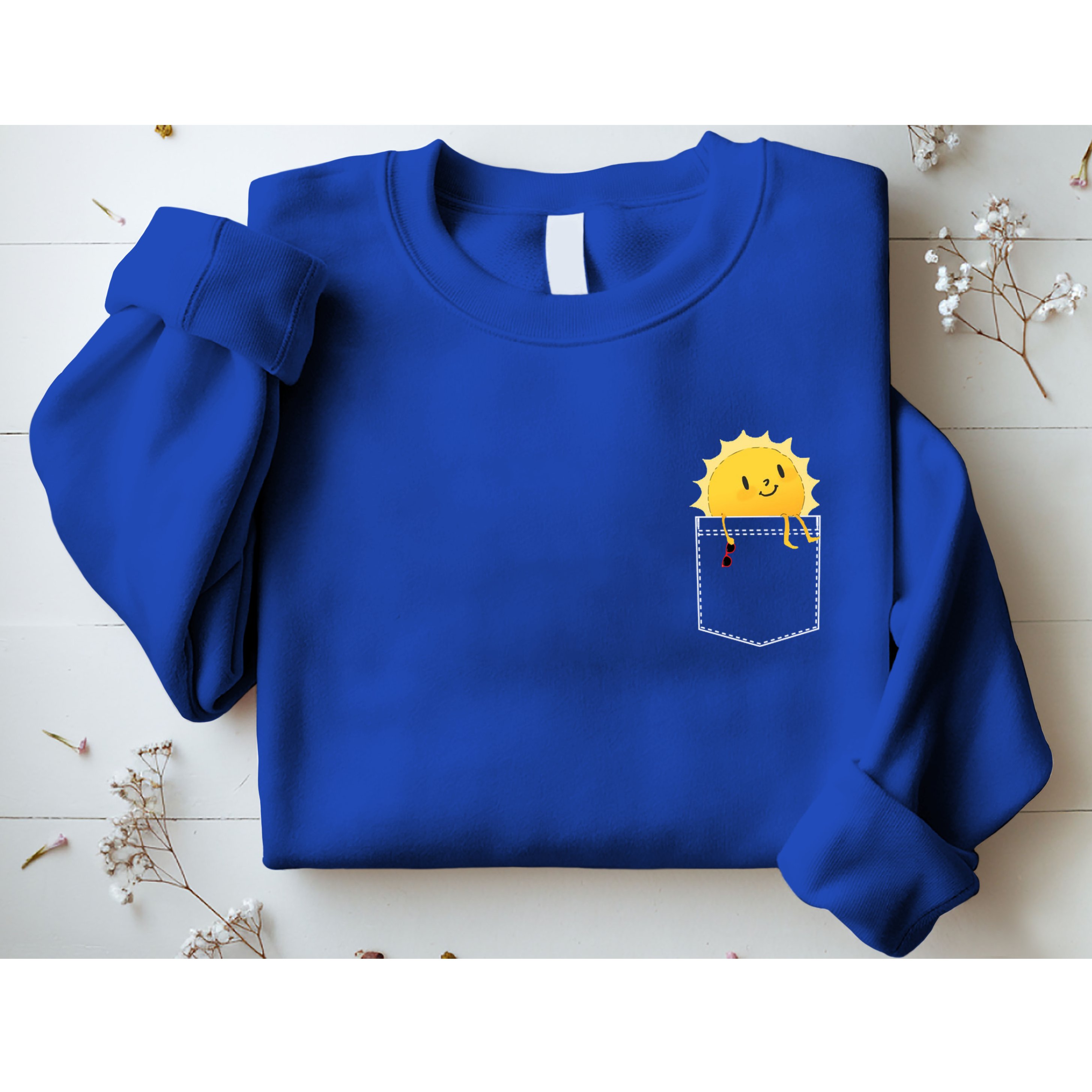 Cool Sunshine Sunny Pocket Design Sweatshirt