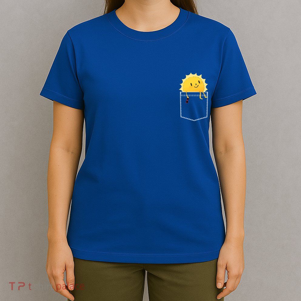 Cool Sunshine Sunny Pocket Design T-Shirt