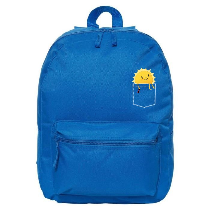 Cool Sunshine Sunny Pocket Design 16 in Basic Backpack