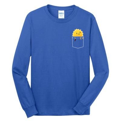 Cool Sunshine Sunny Pocket Design Tall Long Sleeve T-Shirt