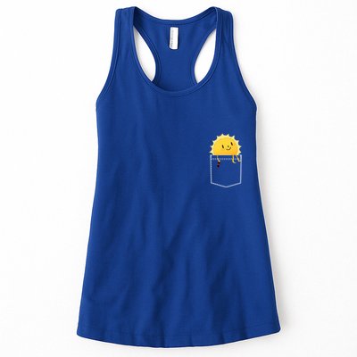 Cool Sunshine Sunny Pocket Design Womens Tank Top