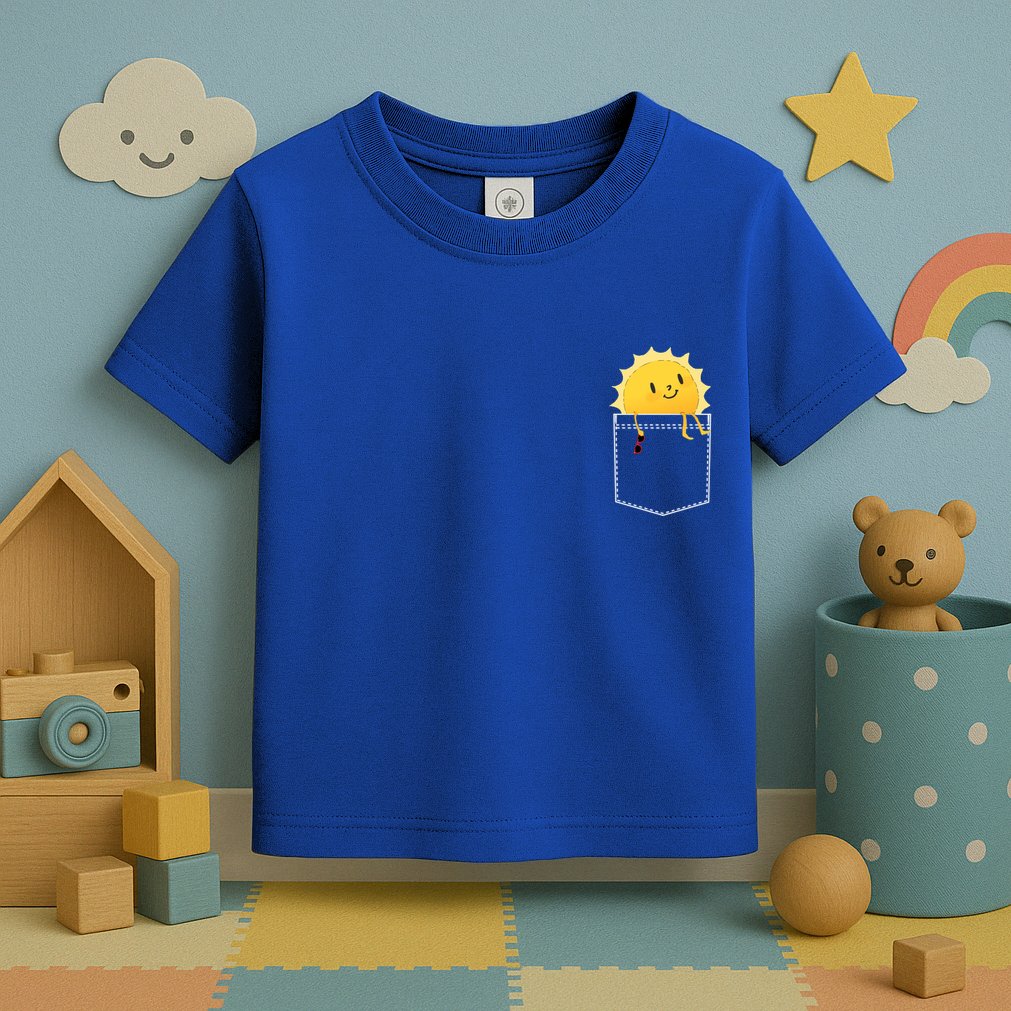 Cool Sunshine Sunny Pocket Design Toddler T-Shirt