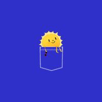 Cool Sunshine Sunny Pocket Design Toddler T-Shirt