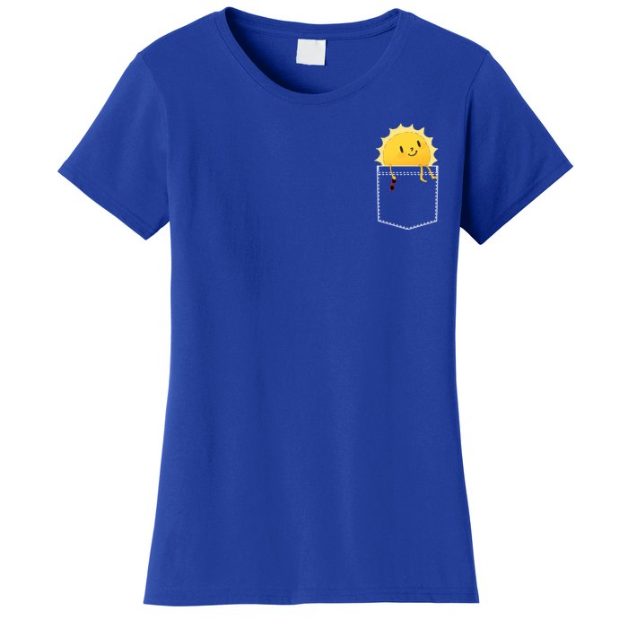 Cool Sunshine Sunny Pocket Design Women's T-Shirt