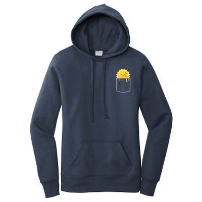 Cool Sunshine Sunny Pocket Design Women's Pullover Hoodie