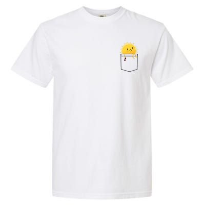 Cool Sunshine Sunny Pocket Design Garment-Dyed Heavyweight T-Shirt