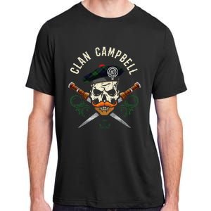 Campbell Surname Scottish Clan Skull Tam Dirks Tartan Badge Adult ChromaSoft Performance T-Shirt