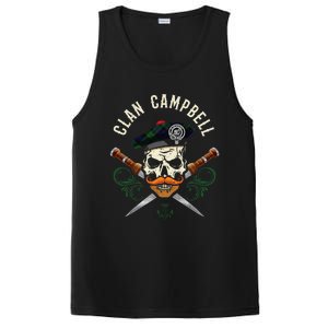 Campbell Surname Scottish Clan Skull Tam Dirks Tartan Badge PosiCharge Competitor Tank