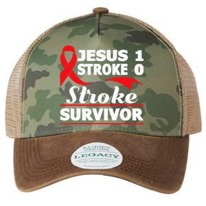 Christian Stroke Survivor Awareness Red Ribbon Brain Attack Legacy Tie Dye Trucker Hat