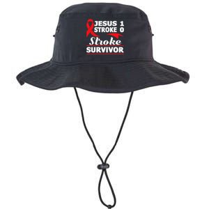 Christian Stroke Survivor Awareness Red Ribbon Brain Attack Legacy Cool Fit Booney Bucket Hat