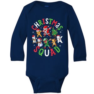 Christmas Squad Santa Dabbing Elf Family Matching Pajamas Baby Long Sleeve Bodysuit