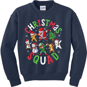 Christmas Squad Santa Dabbing Elf Family Matching Pajamas Kids Sweatshirt